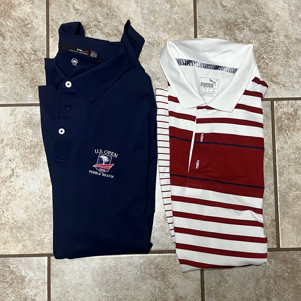 RLX and Puma Men’s XL Golf Polos - Pebble Beach Logo